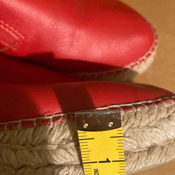 Espadrilles red leather size 10 - Picture 5 of 6